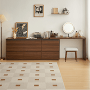 Yumi Dressing Table with Chest of 9 Drawers + Stool & Mirror Set