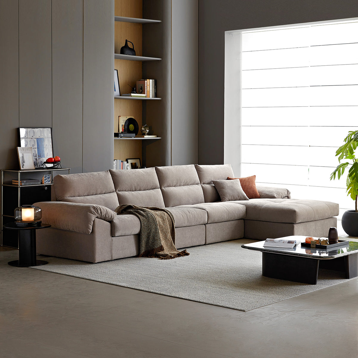 Frida Washable Fabric 5-Seater Sectional Sofa (3.35m)