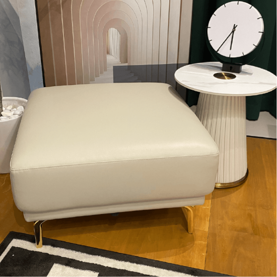 Arnold Leather Footstool
