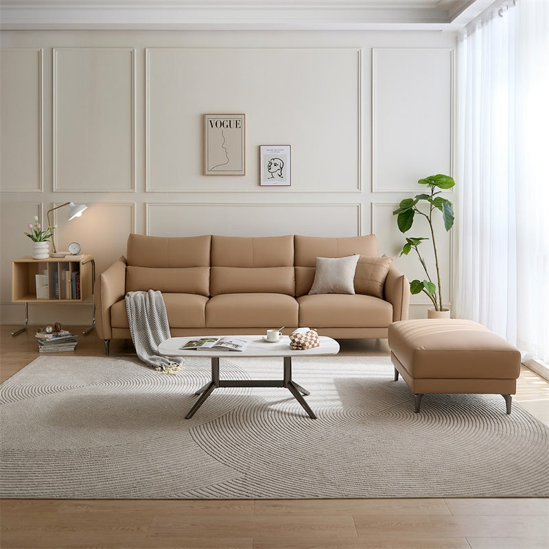 Gemma Eco Leather 3-Seater Sofa (2.57m)