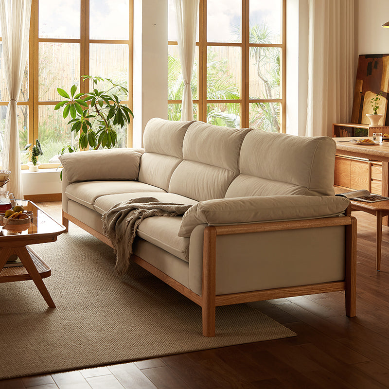 Cora Velvet Leathaire 4-Seater Sofa (2.74m)