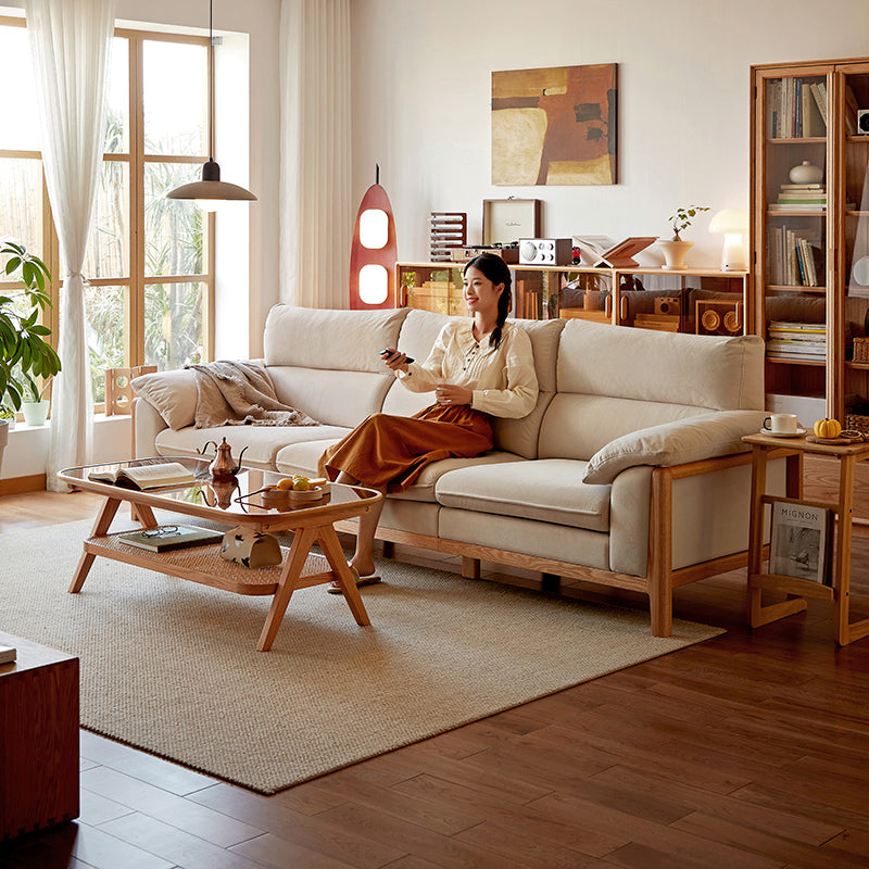 Cora Velvet Leathaire 3-Seater Sofa (2.37m)