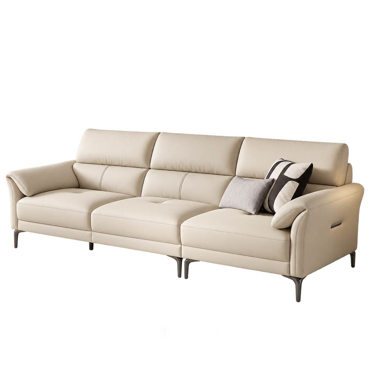 Debbie Leather 3-Seater Sofa (2.54m)