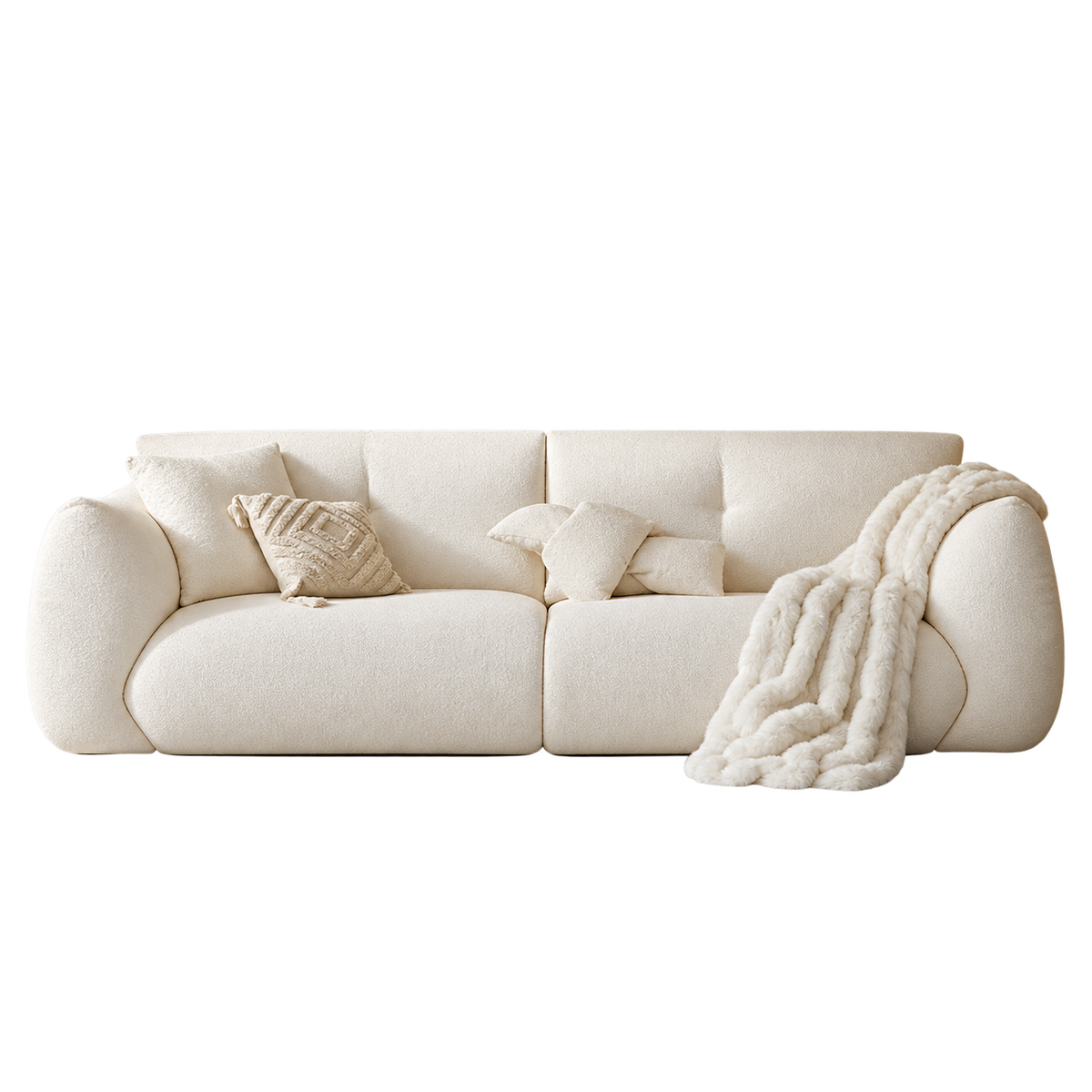 Frenchie Chenille 3-Seater Sofa (2.46m)