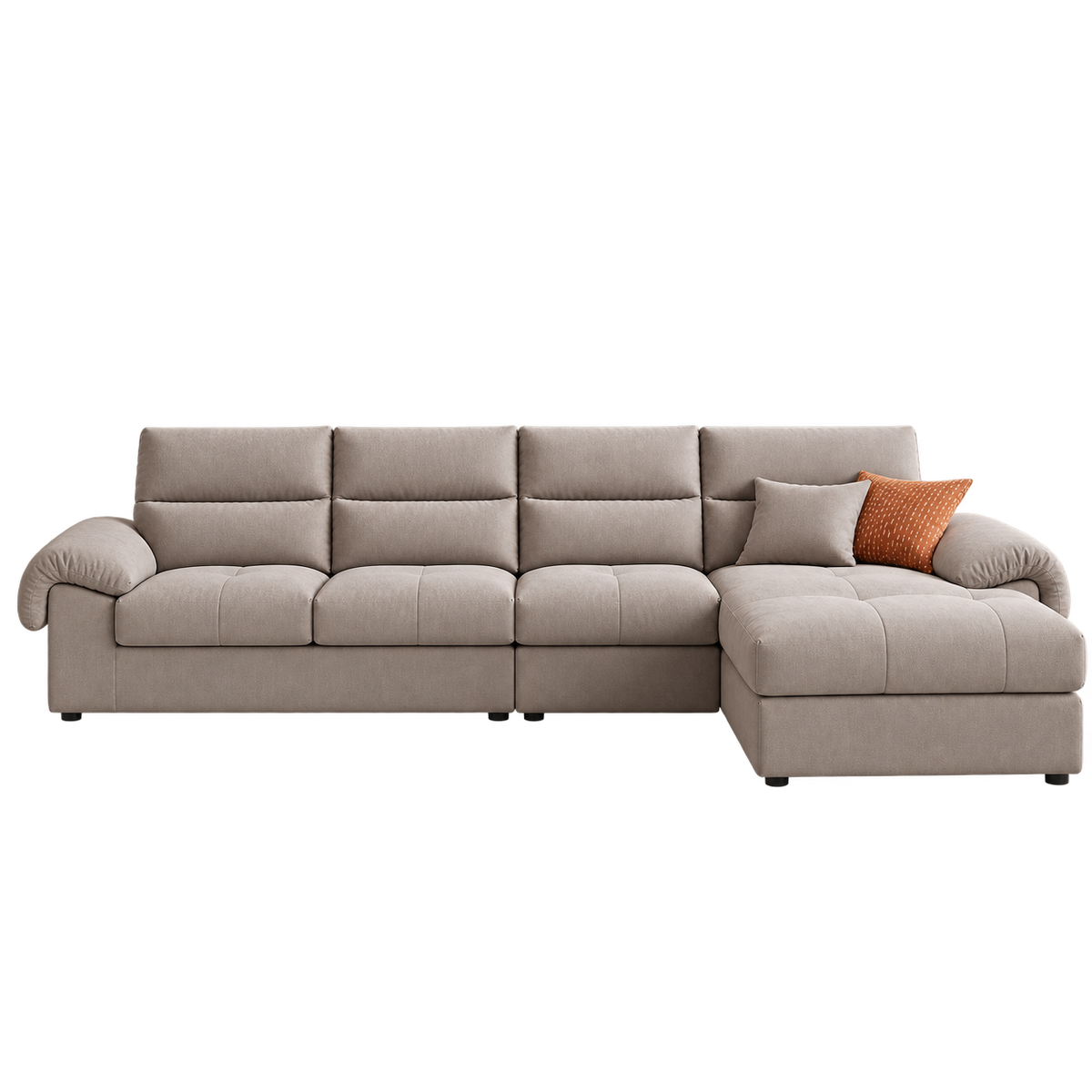 Frida Washable Fabric 5-Seater Sectional Sofa (3.35m)