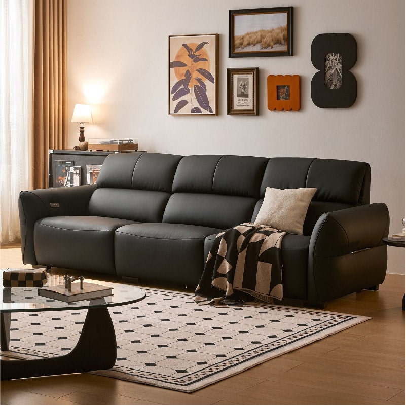 Emery Eco Leather 4-Seaters Power Recliner Sofa (2.80m)