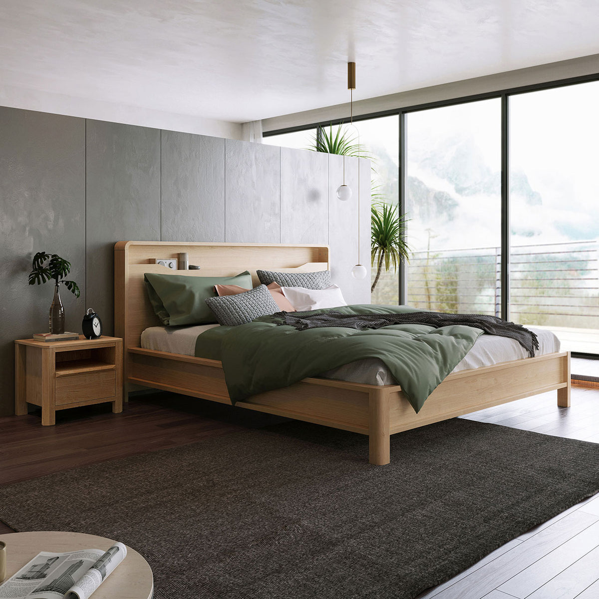 Hailey Bed Frame with Headboard Storage