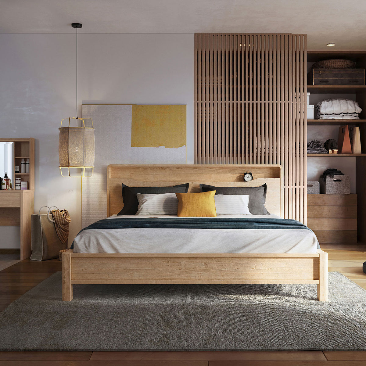 Hailey Bed Frame with Headboard Storage