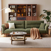 Henry Fabric 3-Seater Solid Wood Sofa (2.14m)