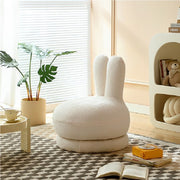 Rotatable Rabbit Wool Fabric Kids Chair