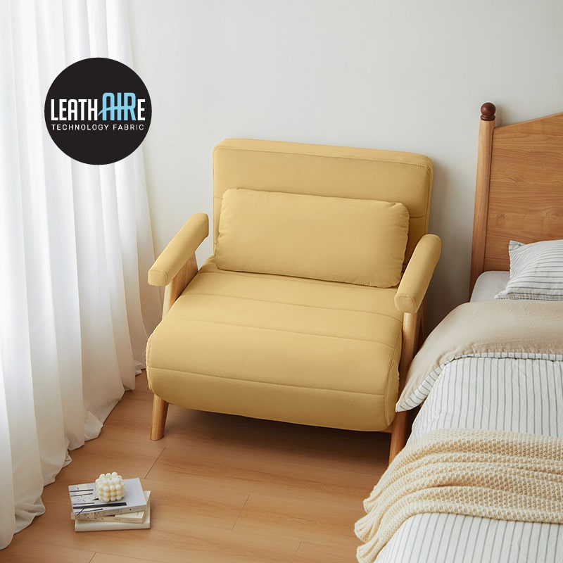 Maya Leathaire Space-Saving 1-Seater Foldable Sofabed (0.88m)