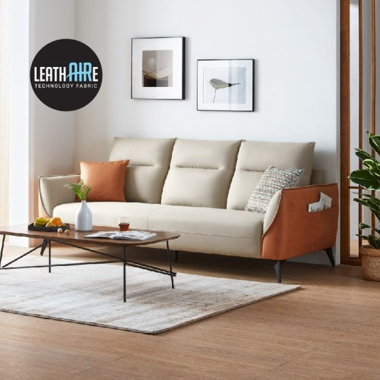 Mila Leathaire 3-Seater Sofa (2.17m)