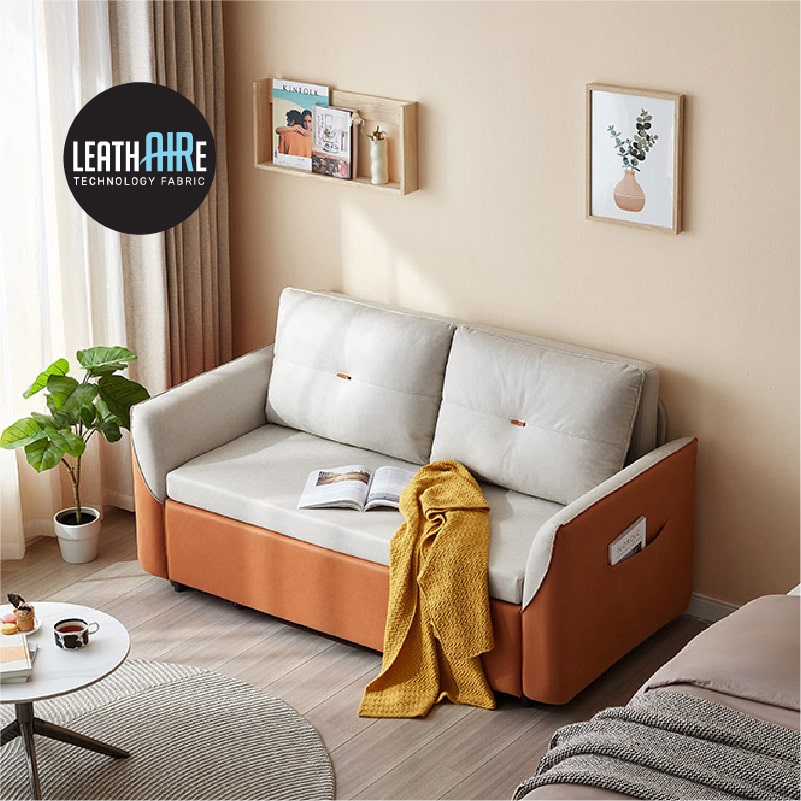 Mila Leathaire 2-Seater Pull-out Sofabed (1.50m)
