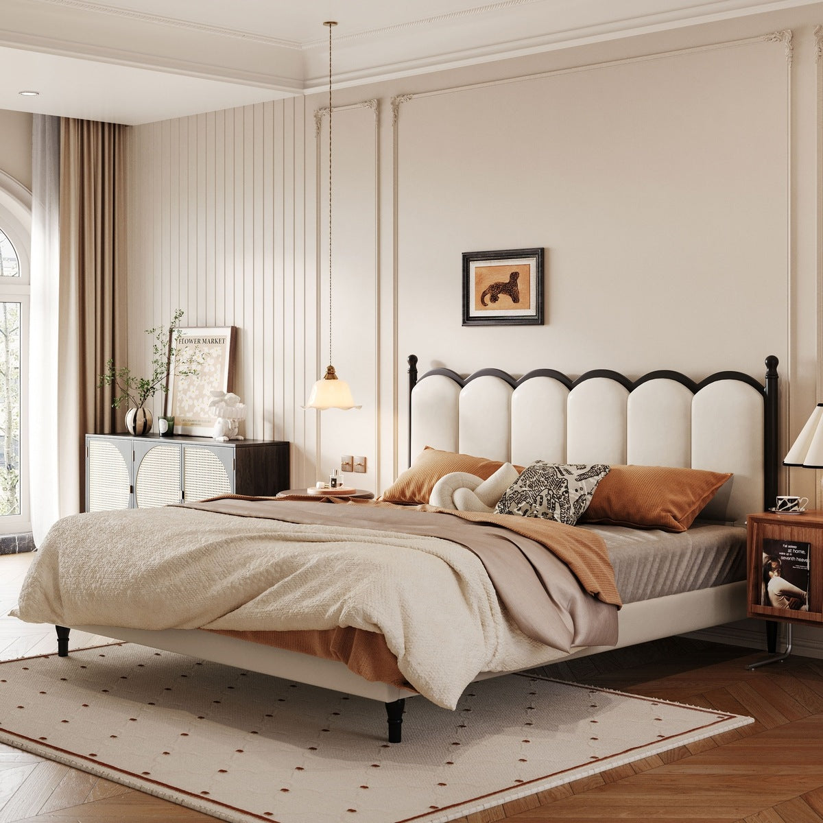 Archi Vintage Leather Bed Frame