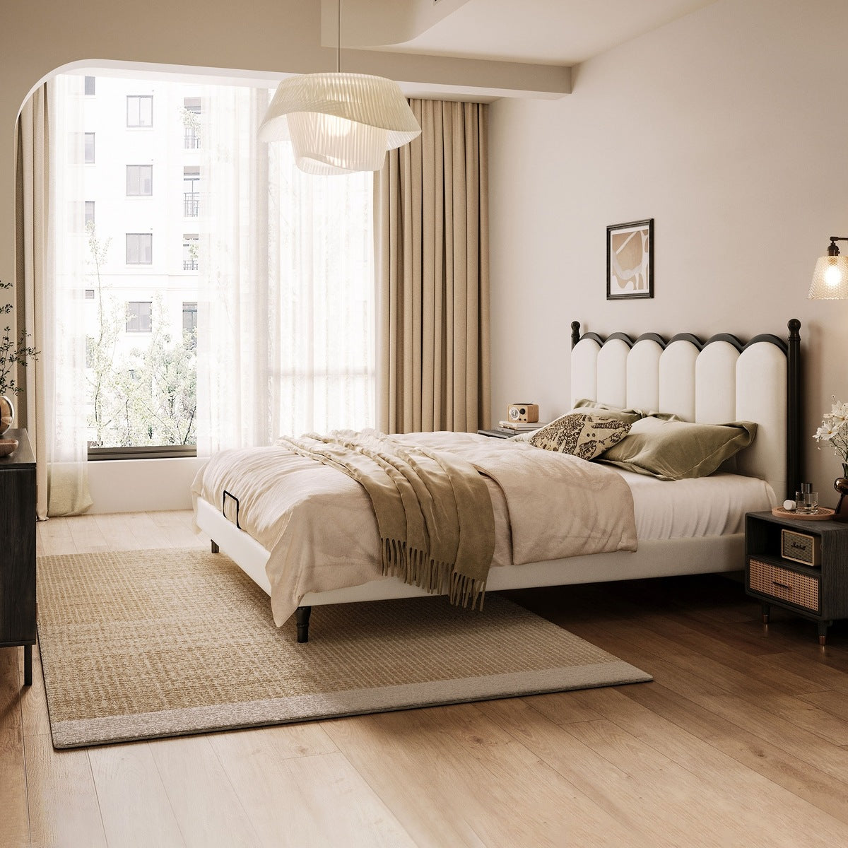Archi Vintage Leather Bed Frame