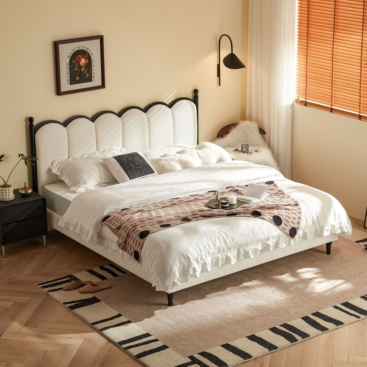 Archi Vintage Leather Bed Frame