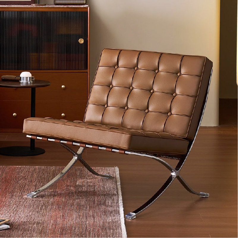 Argus Leather Armchair With Footstool