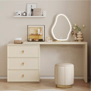 Colette Dressing Table with Chest of 3 Drawers + Stool & Mirror Set