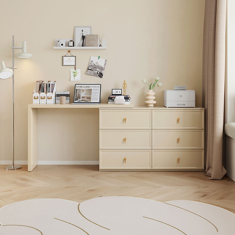 Colette Study Table with Chest of 6 Drawers