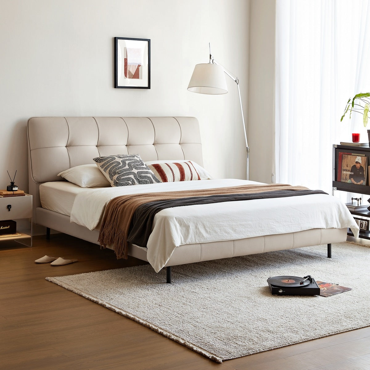 Clara Leather Bed Frame