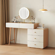 Hannah Dressing Table with Chest of 3 Drawers + Stool & Mirror Set