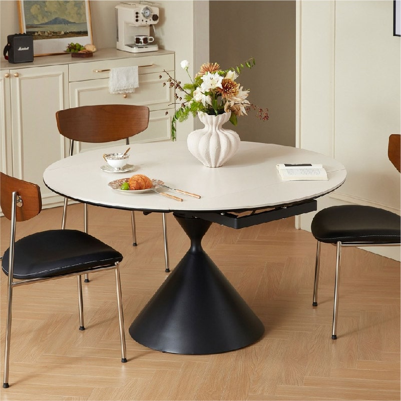 Verona Rotatable Convertible Round Dining Table (⌀1.30m)