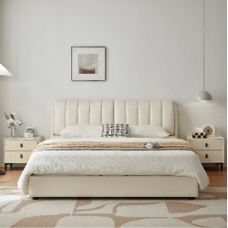 Tina Eco Leather Bed Frame with Adjustable Headboard - C.King