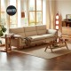 Cora Velvet Leathaire 4 Seaters Sofa (2.74m)