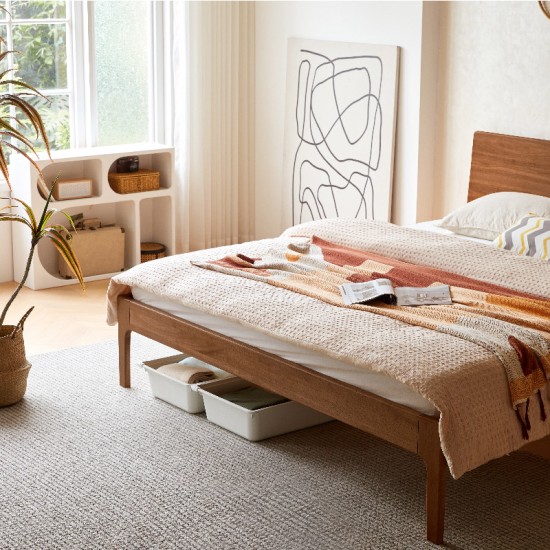 Mika Solid Wood Platform Bed Frame