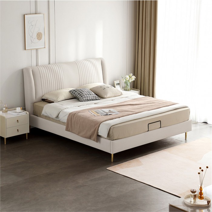 Harp EPU Leather Bed Frame | MUMU Living