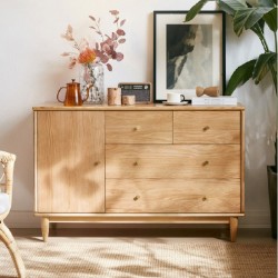Kane Solid Wood Chest of 5 Drawers