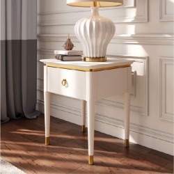 Erika Bedside Table - White