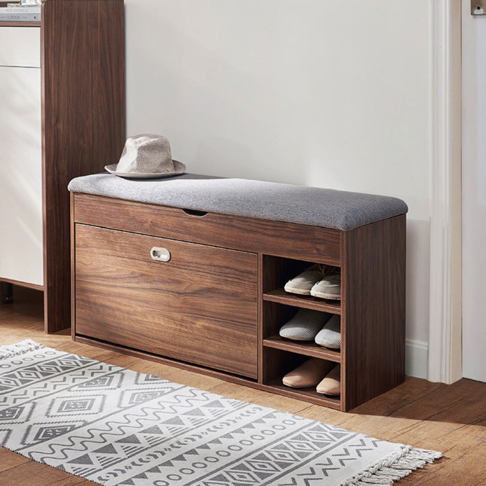 shoe rack with sofa seat