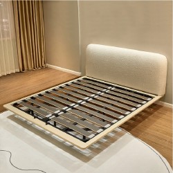 Ollie Wool Floating Platform Bed Frame - King Size