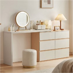 Olivia Dressing Set with Chest of 6 Drawers and Mirror