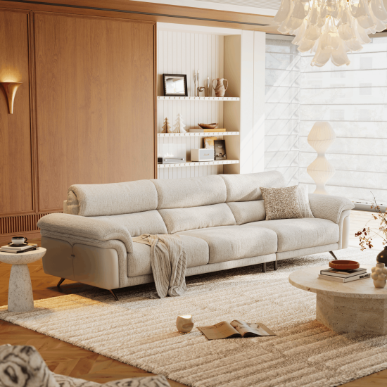 Lotte Chenille 3 Seaters Sofa (2.52m)