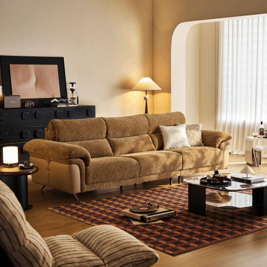Lotte Chenille 3 Seaters Sofa (2.52m)