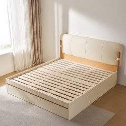Dion Leather Bed Frame with Storage 
