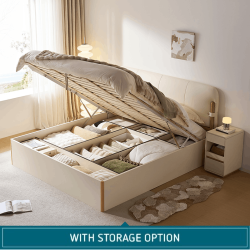 Dion Leather Bed Frame with Storage 
