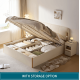 Dion Leather Bed Frame with Storage 