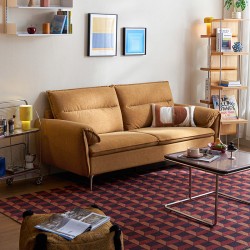 Ginny Fabric Compact 3 Seaters Sofa (1.85m)