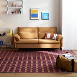 Ginny Fabric Compact 3 Seaters Sofa (1.85m)