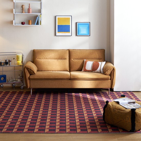 Ginny Fabric Compact 3 Seaters Sofa (1.85m)