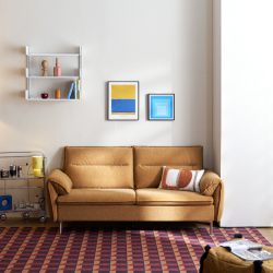 Ginny Fabric Compact 3 Seaters Sofa (1.85m)