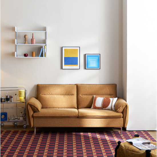 Ginny Fabric Compact 3 Seaters Sofa (1.85m)