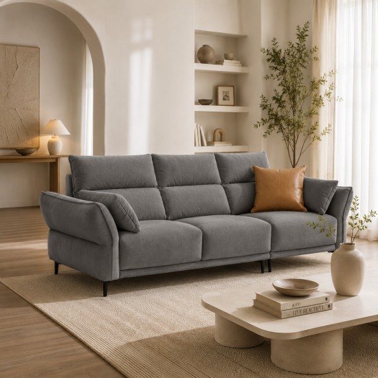 Moreno Leathaire 3 Seaters Sofa (2.24m) - Pet-Friendly