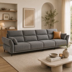 Moreno Leathaire 4 Seaters Sofa (2.84m) - Pet-Friendly