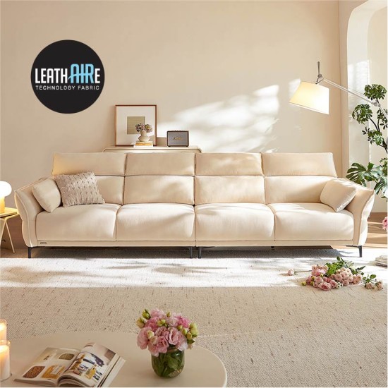 Moreno Leathaire 4 Seaters Sofa (2.84m) - Pet-Friendly