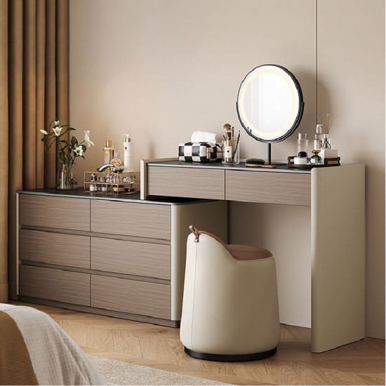 Kay Dressing Set with Chest of 6 Drawers and Mirror