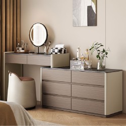 Kay Dressing Set with Chest of 6 Drawers and Mirror